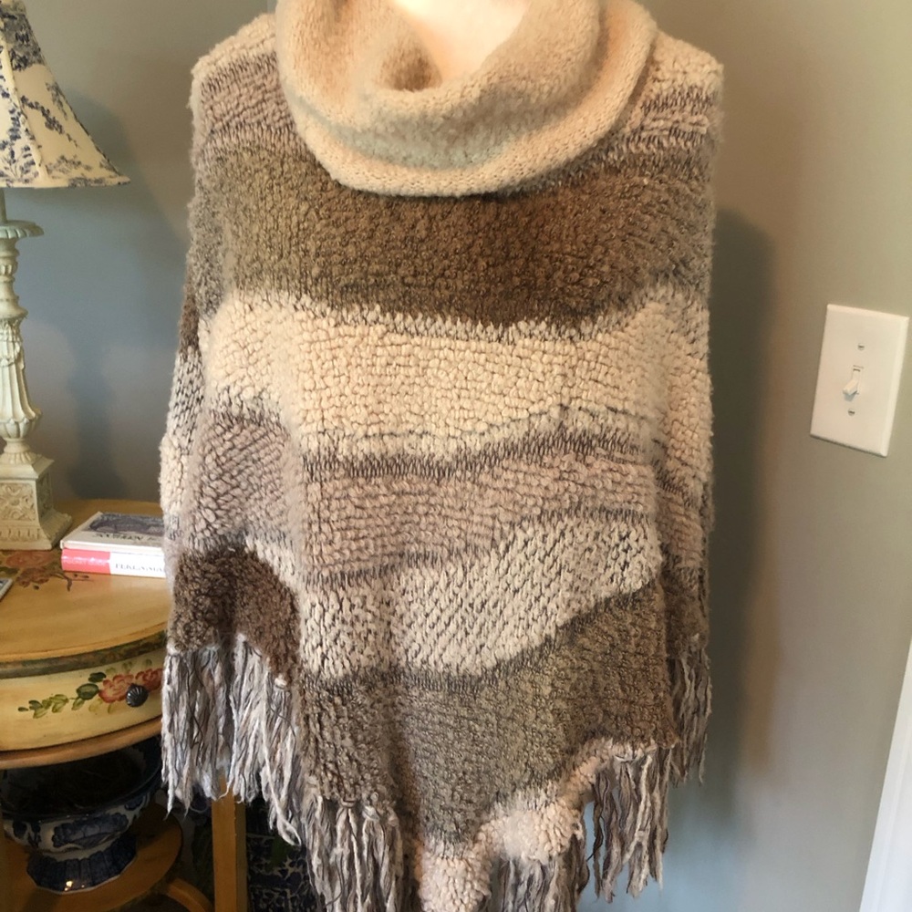 INC. brand sweater poncho